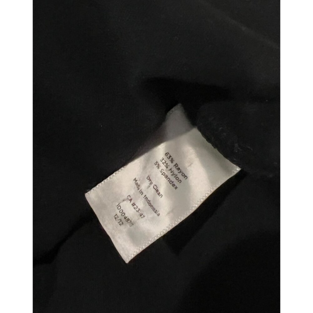 Talbots Dress Black Sleeveless Sheath Empire Waist Seamed - Picture 9 of 9